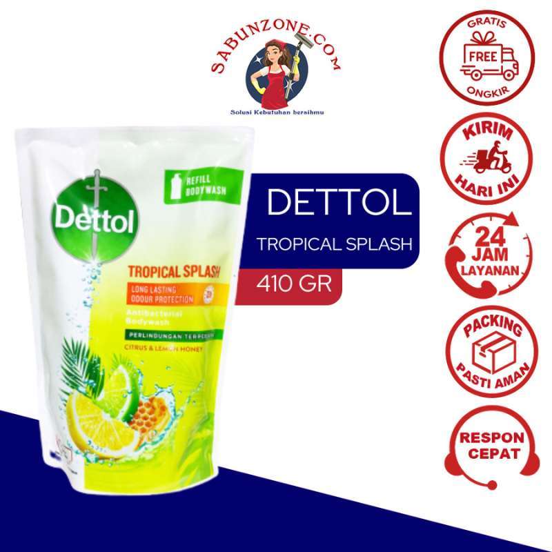 Jual Dettol Body Wash Tropical Splash Citrus & Lemon Honey 410 ml di