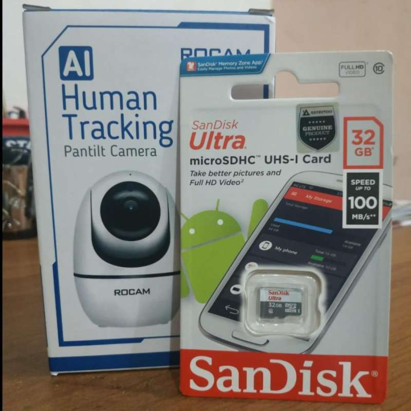 Jual CCTV WIRELESS ROCAM PO-02 1080P 2MP AI detection - +32GB di Seller ...