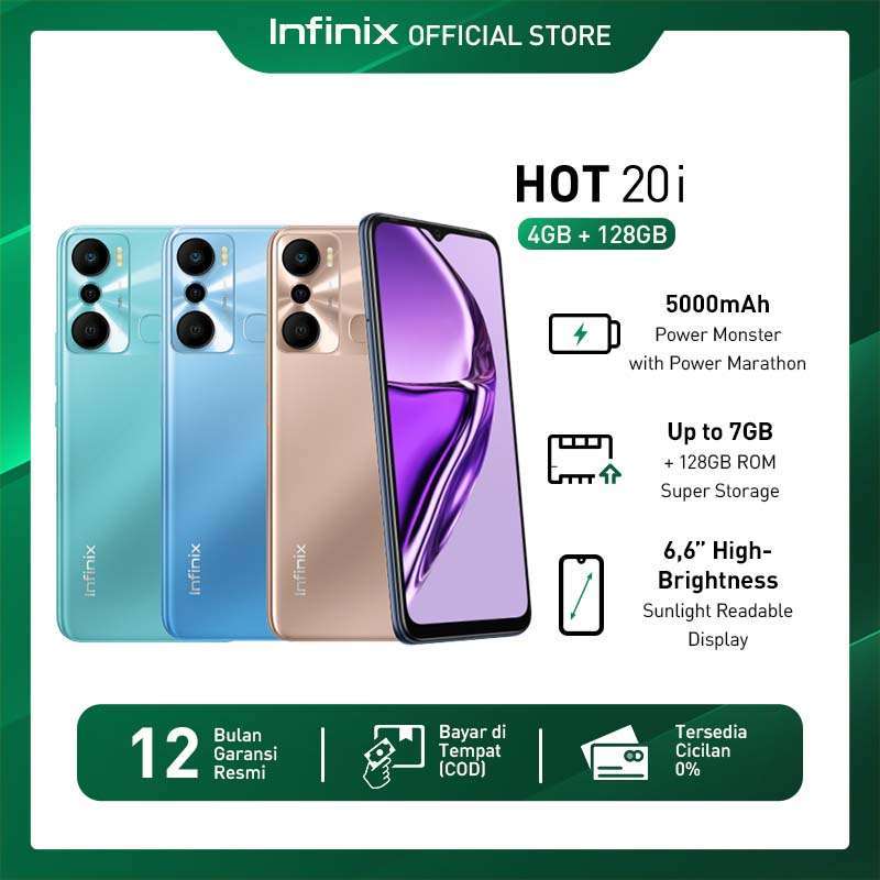 Jual Infinix Hot 20i [4/128 Gb/ Official Store] Di Seller Infinix ...