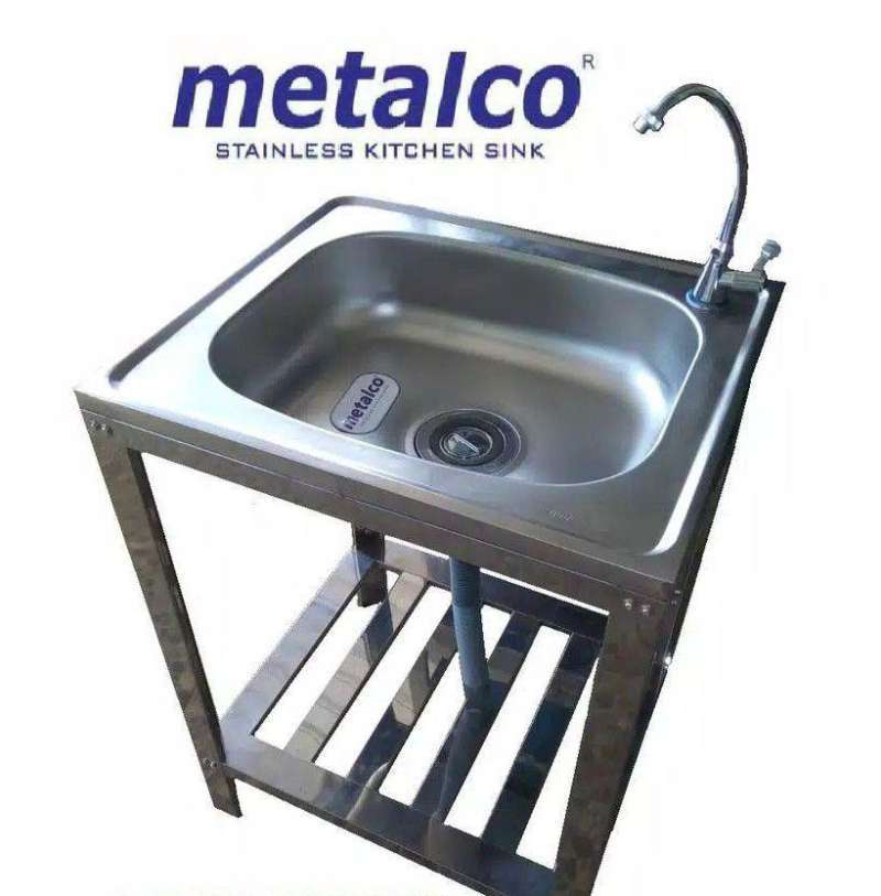 Promo METALCO BAK CUCI PIRING STAINLESS. WASTAFEL. PLUS KRAN. Type: MS