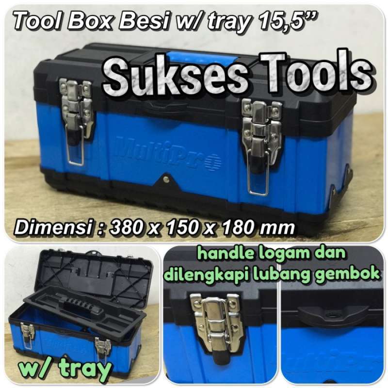 Jual Tool Box Besi Multipro with Tray / Metal ToolBox 15,5 di Seller ...