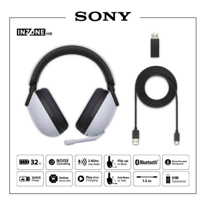 Promo SONY INZONE H9 Wireless Noise Cancelling Gaming Headset Diskon 50 ...