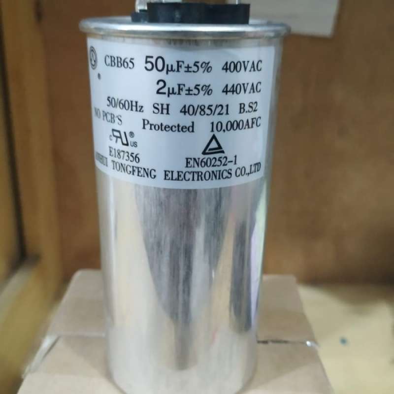 Jual Kapasitor Comp 50 Uf + Fan 2 Uf Ac Panasonic 2 Pk Type Yn18Tkj di