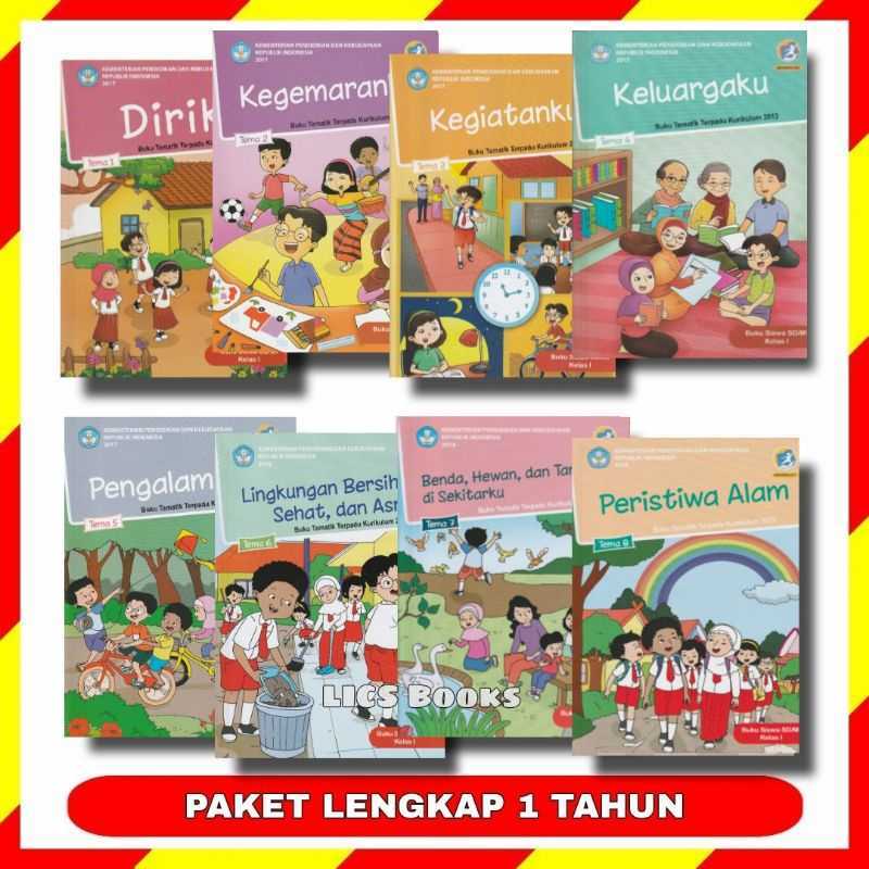 Jual Paket Buku Sd Kelas 1 Semester 1 Tema 1234 Tematik Kurikulum 2013 ...