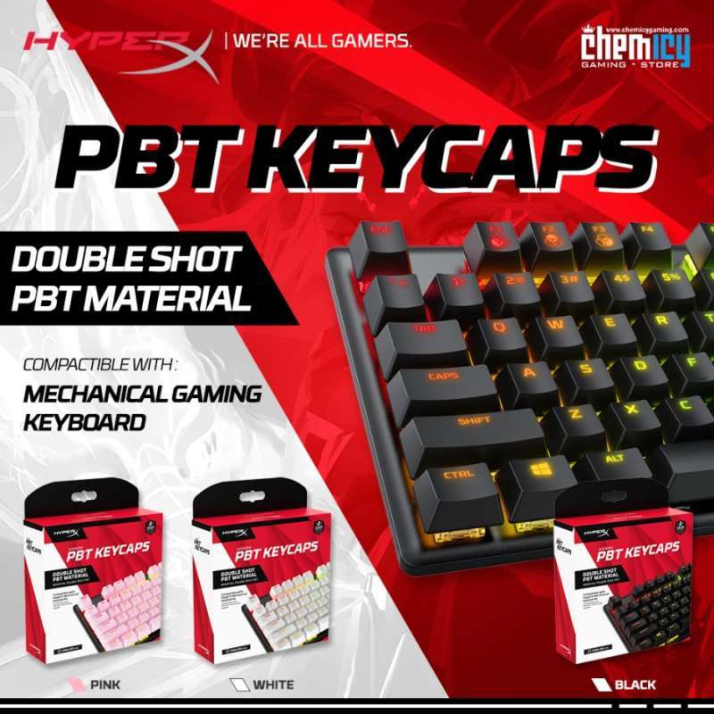 Jual HyperX PBT Double Shot Keycaps Fullkey Set di Seller Chemicy
