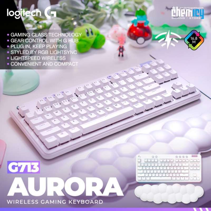 Jual Logitech G715 Aurora TKL RGB Wireless Mechanical Gaming Keyboard