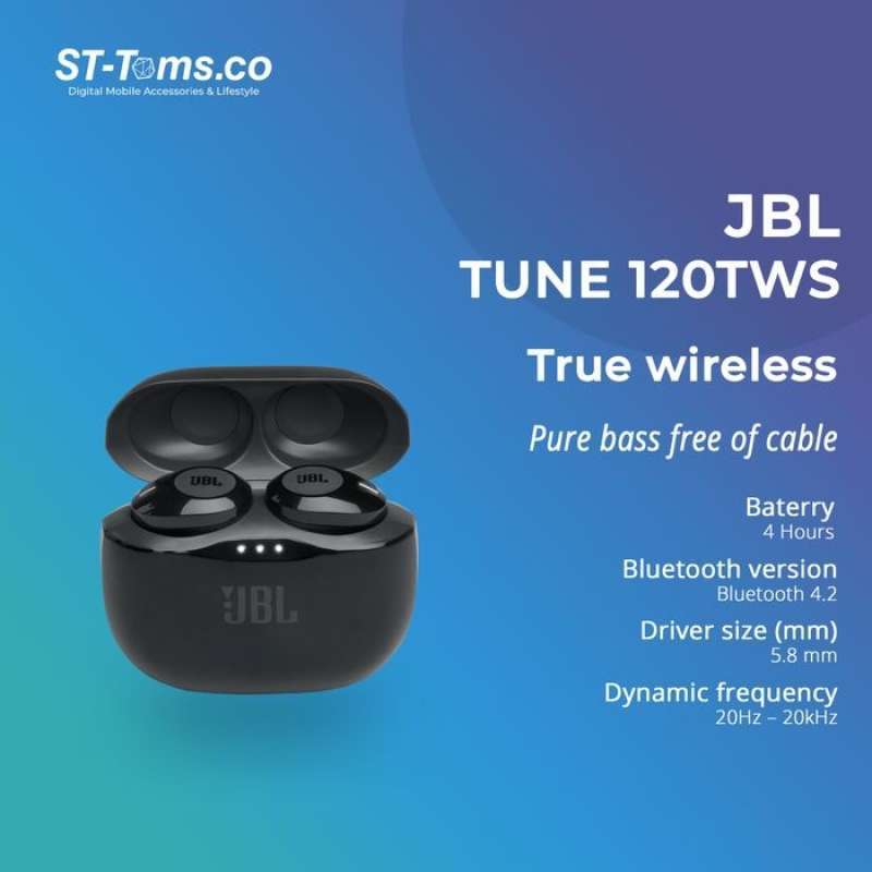 Jual Jbl T120 Tws True Wireless Bluetooth Headset Hitam Di Seller