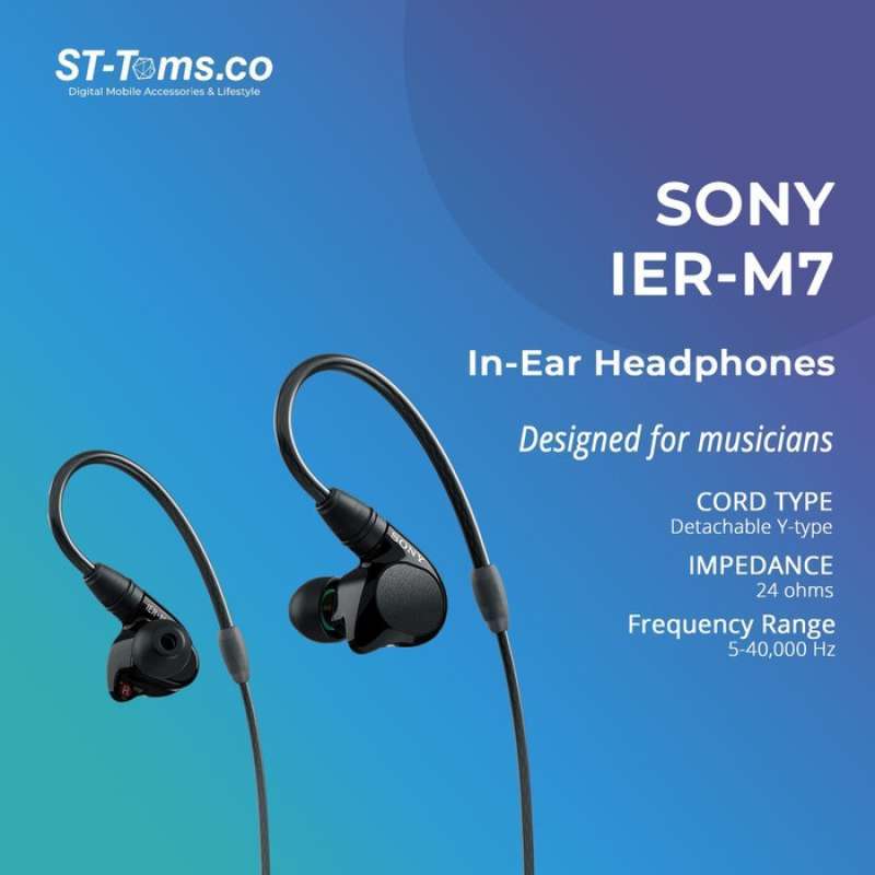 Jual SONY Sony IER M7 InEar Monitor Headphones Hitam di Seller ST