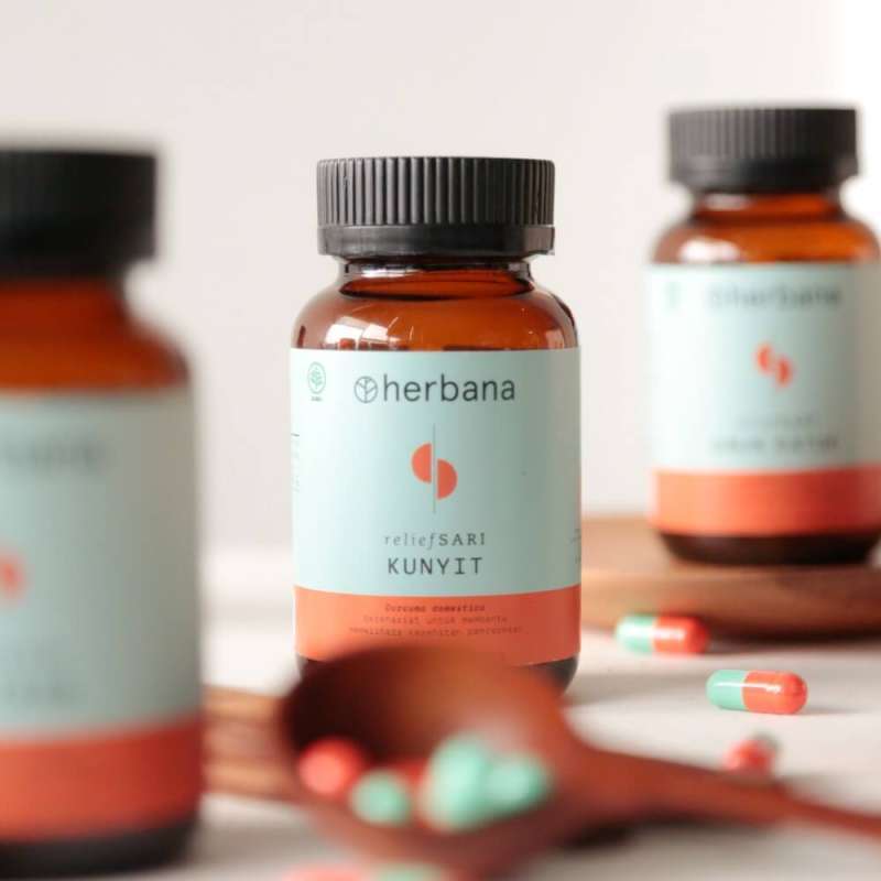 Jual HERBANA RELIEF SARI KUNYIT [isi 60 kaplet] di Seller Semut Gajah