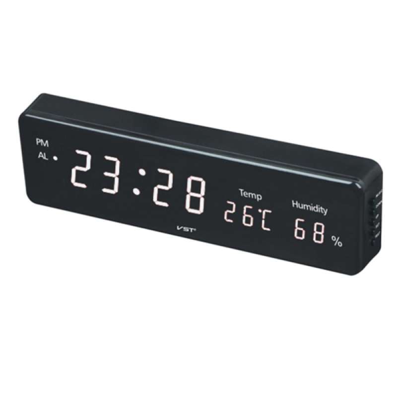 Jual Led Digital Alarm Clock Temperature Humidity Display Wall Clock