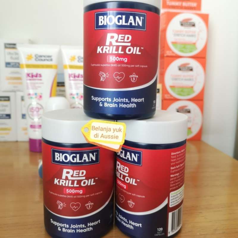 Promo Bioglan Red Krill Oil 500mg Triple Action 120 Soft Capsules