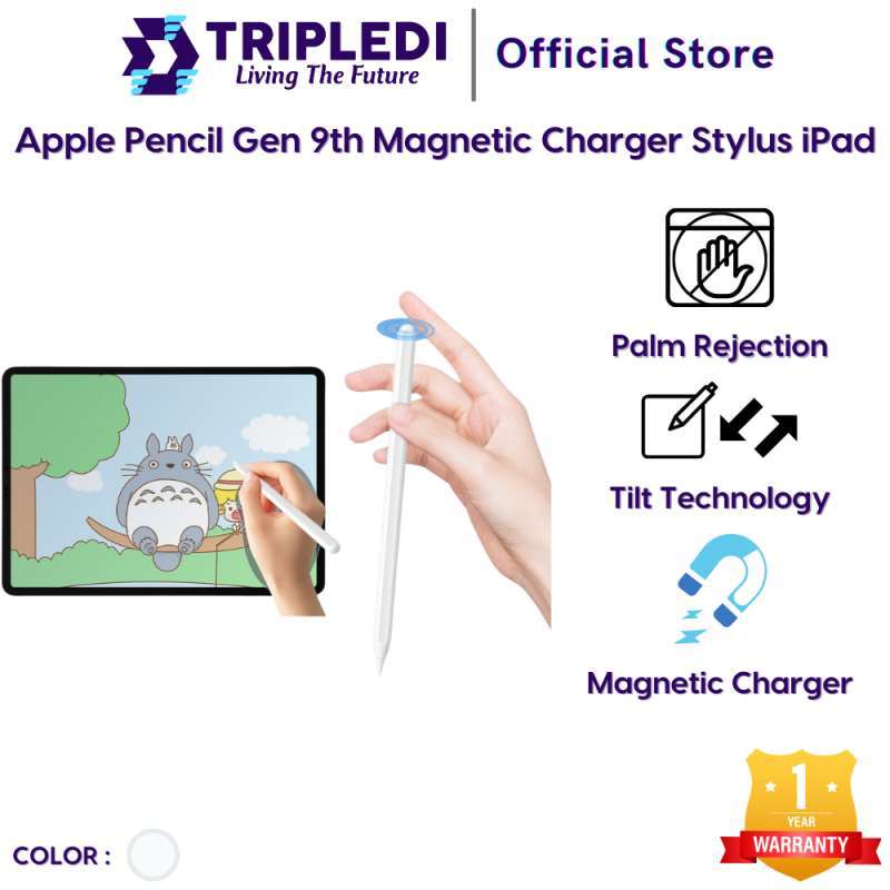 Jual TRIPLEDI Pencil Wireless Charging Stylus Active Gen 9th Pen Tablet Palm Rejection