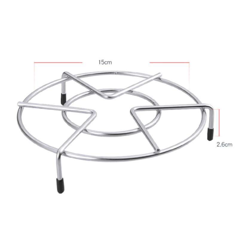 Jual Stainless Steel Steam Rack Trivet Pot Stand Insulated Kitchen