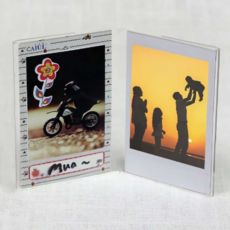 Promo Instant Camera Film Paper 2 Photos Frame for Polaroid 3 Vertical