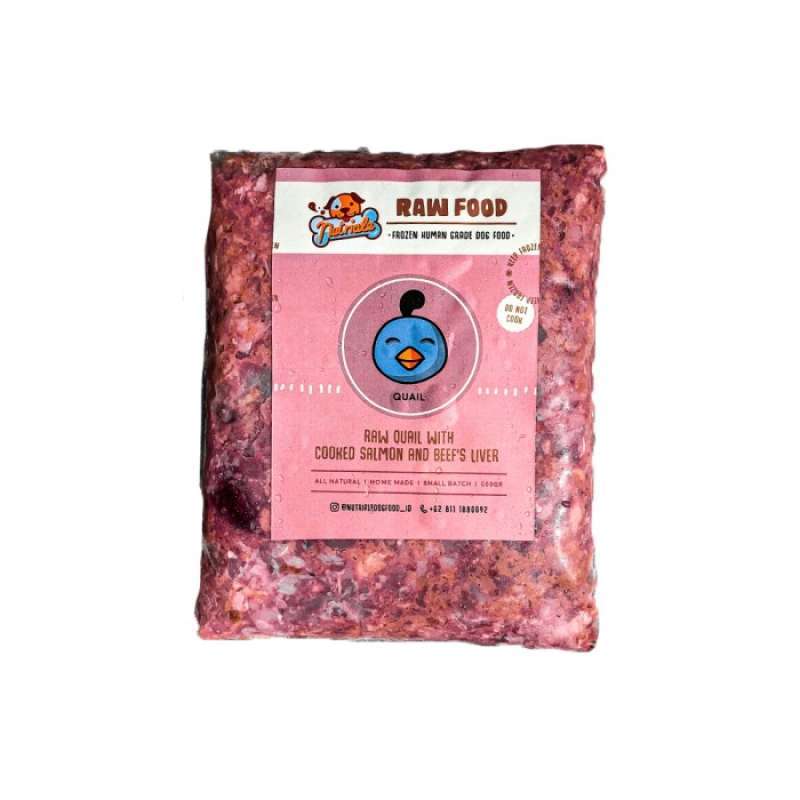 Jual Nutriale Quail With Cooked Salmon & Beef Liver Raw Dogs And Cats