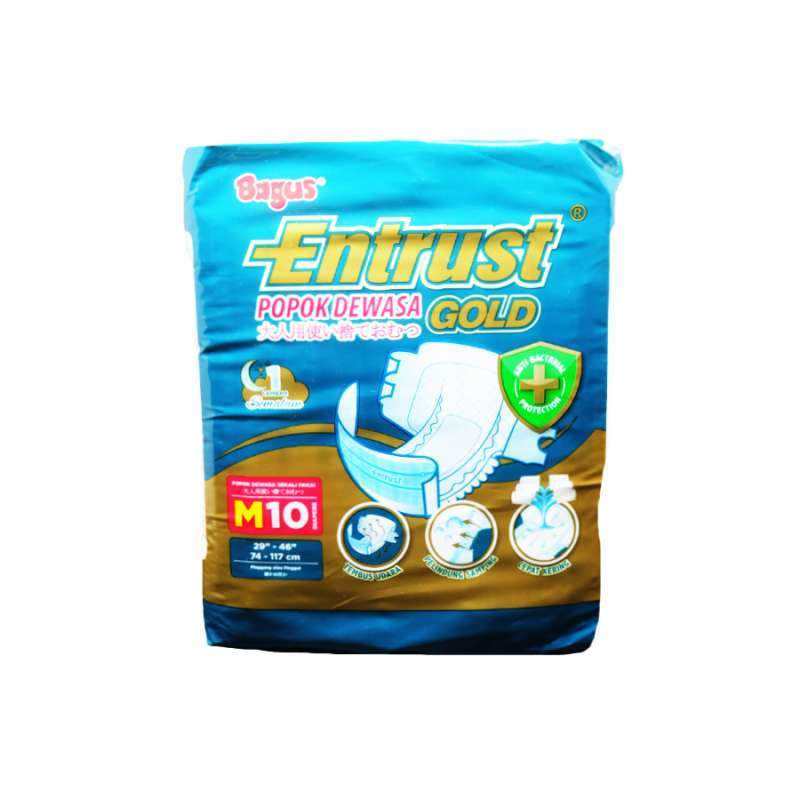 Jual BAGUS ENTRUST GOLD ISI 10 SIZE M 74 117 CM POPOK DEWASA ADULT