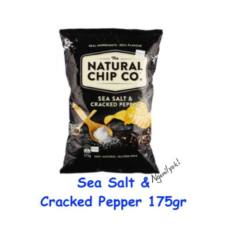 Jual Natural Chips Co Sea Salt & Cracked Pepper Australian Chips [175g] di Seller Ngemil Yok