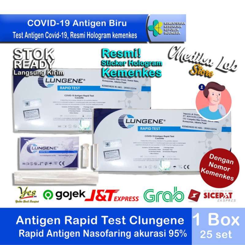 Jual Rapid Test Antigen Swab Clungene Biru Box Medika Lab Original di