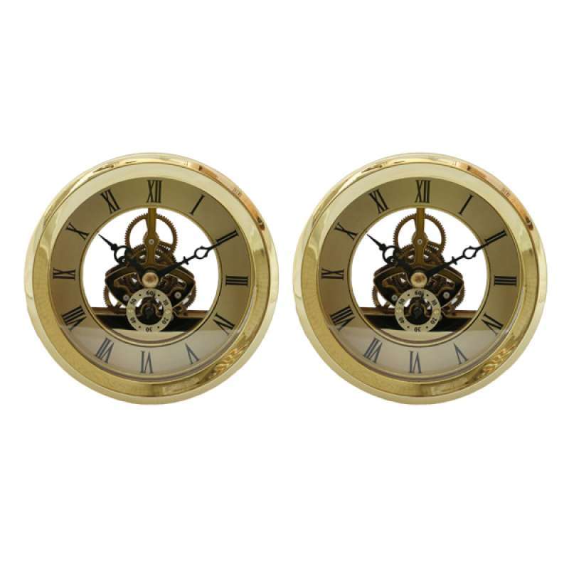 Promo 2x quartz clock fitup insert with roman numeral quartz movement