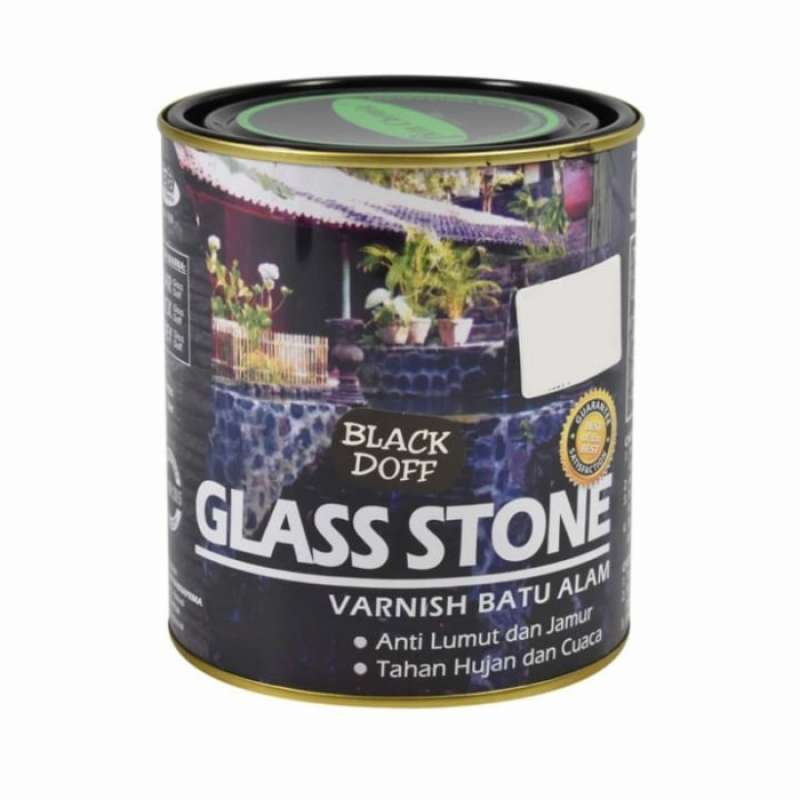 Promo Glass Stone Cat Pernis Batu Alam 1 Ltr - Hitam Doff Diskon 23% di