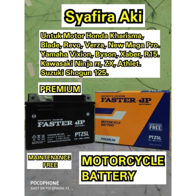 Promo Aki Motor Beat Fi,scoopy,vario 110 Gtz5s Faster Aki Kering Diskon