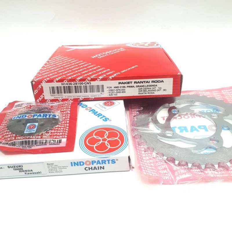 Jual Gir Gear set Grand Prima C100 Legenda Indopart Paket Rantai Chain kit di Seller TDR
