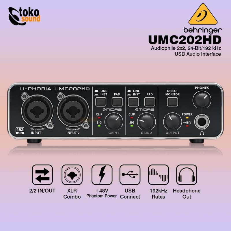 Jual Behringer UMC202HD UPhoria 2x2 USB Audio Interface di Seller