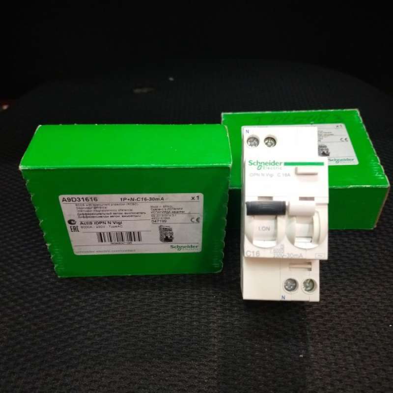 Promo RCBO IDPN Vigi A9D31616 SCHNEIDER 1p+N-C16-30MA AC Diskon 23% di ...