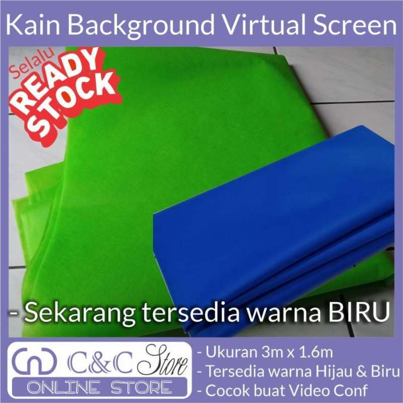 Jual Kain Layar Video Green Screen 3m X 1.6m Backdrop Hijau Muda Murah