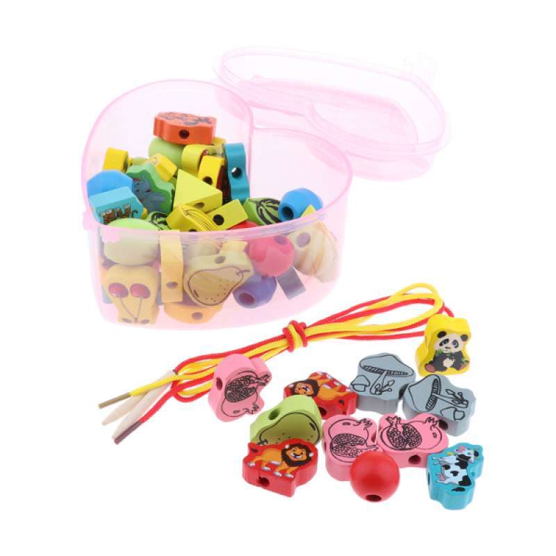 Jual Toddlers Sorting Game Lacing Beads Toy for Preschool Kids Early