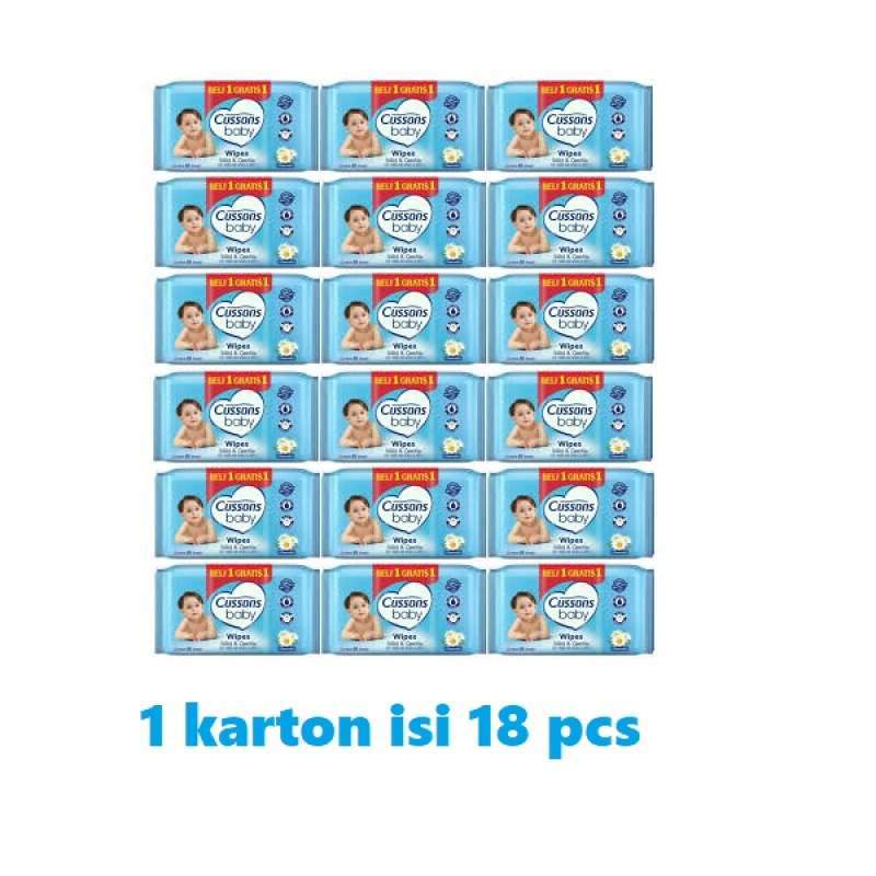 âˆš 1 Karton Isi 18pcs Cu   ssons Baby Wipes Buy 1 Get 1 Tissue