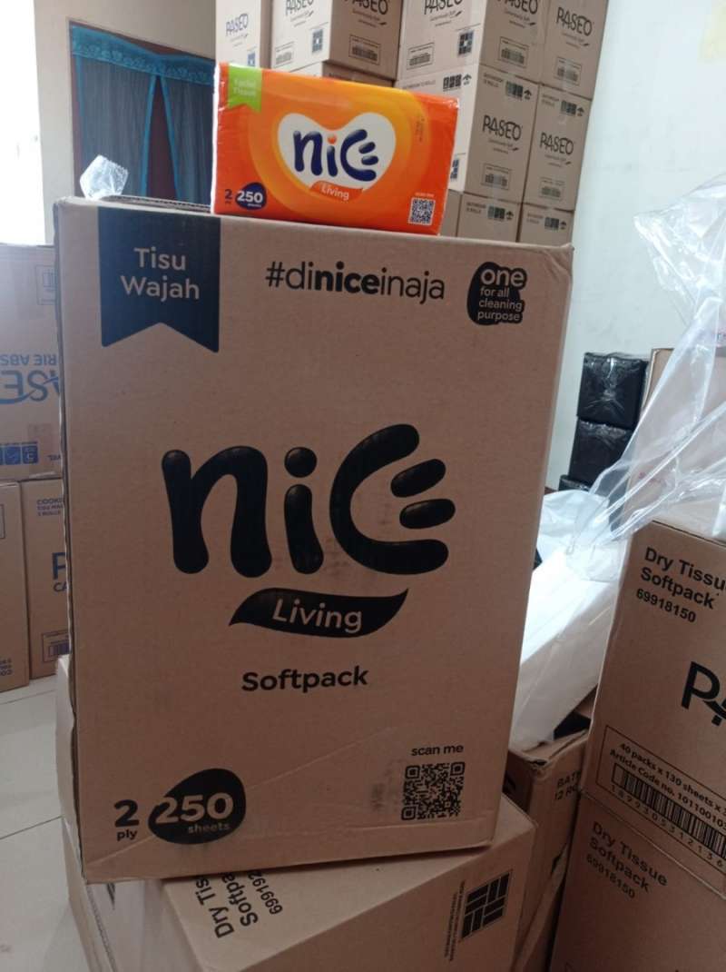 Jual Facial Tissue nice 250 sheets 2 ply 1 karton di Seller Almaheera