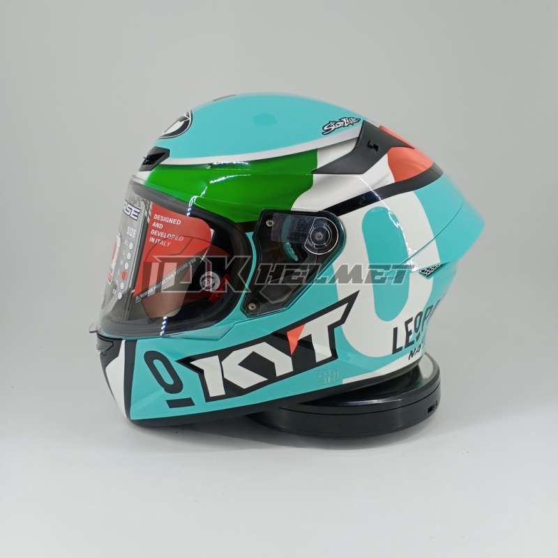 Jual Helm Full Face KYT TT Course TTC Dalla Porta Replica Leopard