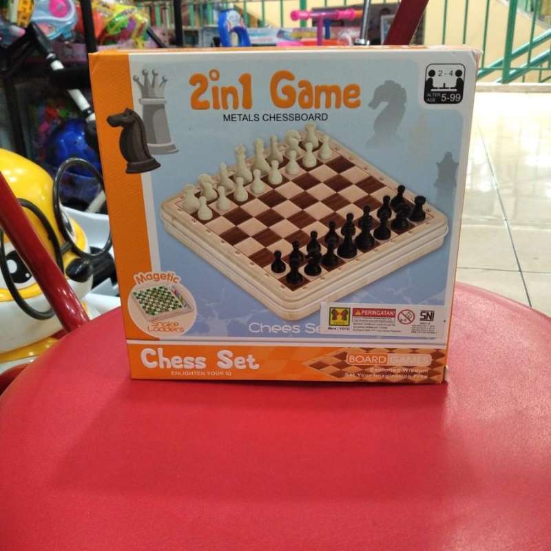 Jual Mainan 2 In 1 Game Metal Chessboard And Snake Ladders Di Seller ...