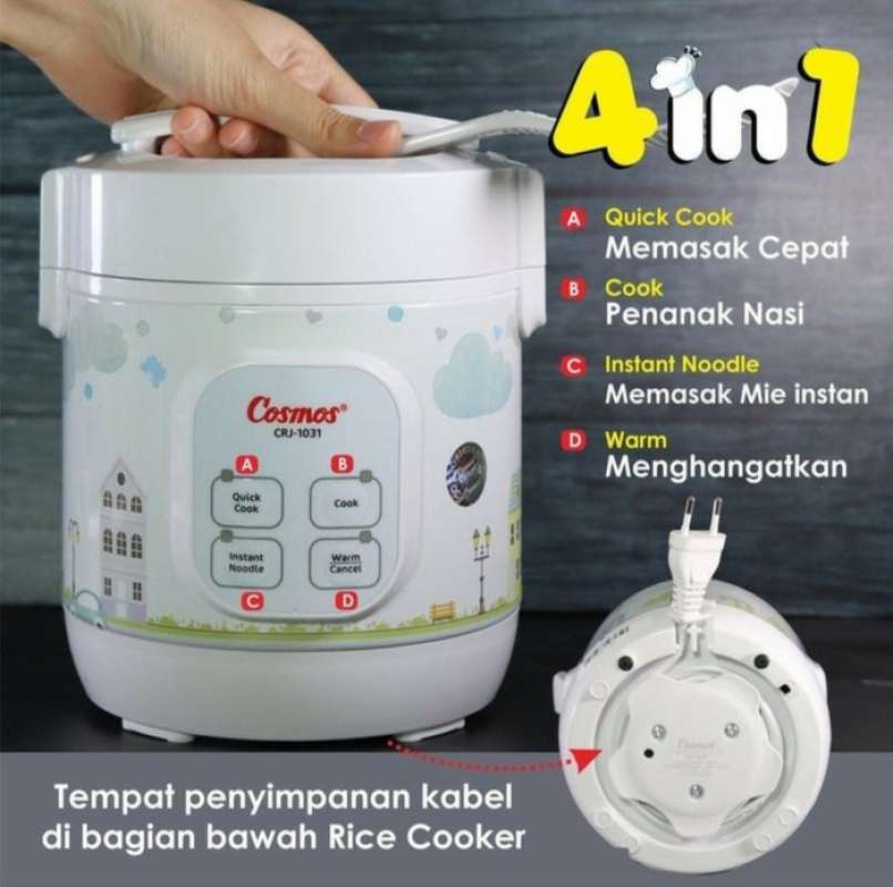 Jual Cosmos Mini Digital Rice Cooker 0.3 Liter Crj1031 Di Seller