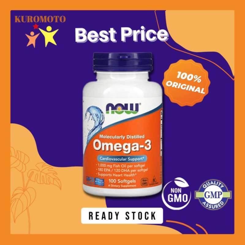 Promo NOW OMEGA 3 1000MG FISH OIL 200 SOFTGELS EXPIRED 2025 Diskon 33