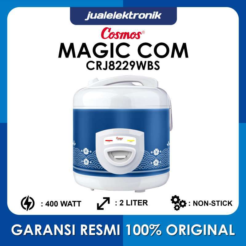 Jual Cosmos Crj8229wbs Magic Com 2 Liter Nonstick White Bluepenanak