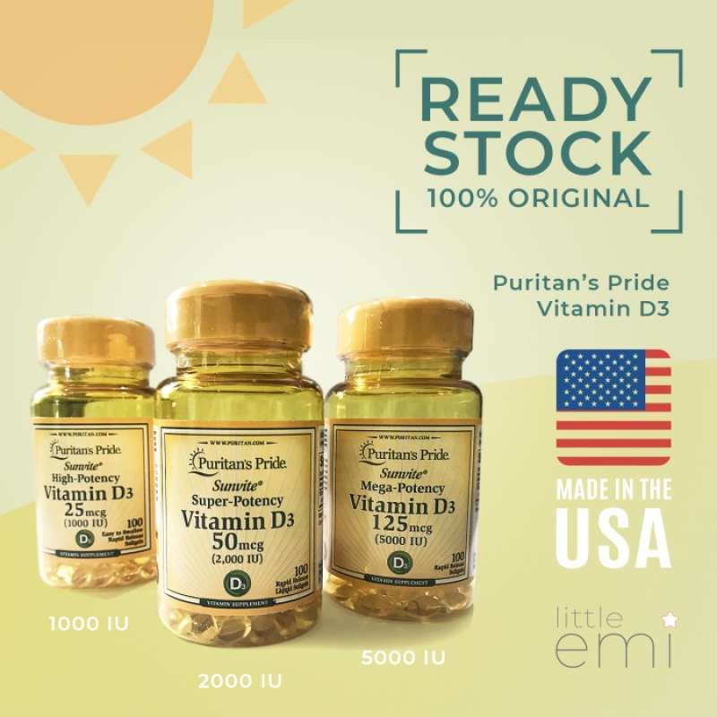 Jual Puritan Pride Vitamin D3 1000 / 2000 / 5000 Di Seller Anes