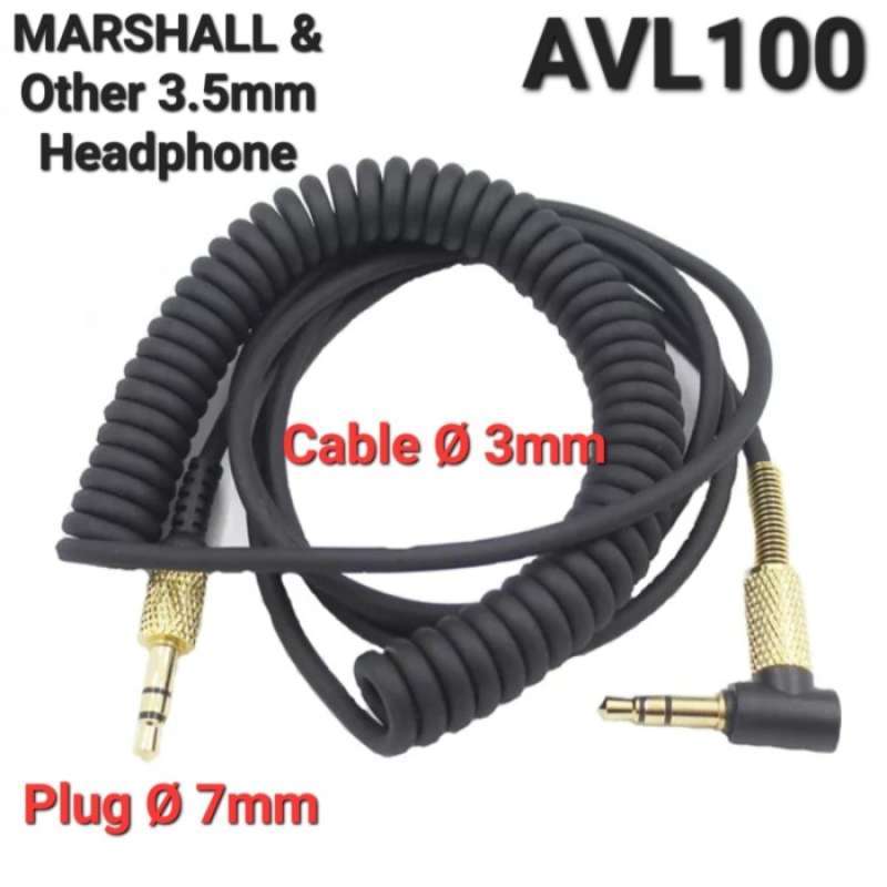 Promo AVPRO Replacement Mic Coiled Cable Marshall Major II Headphone 3
