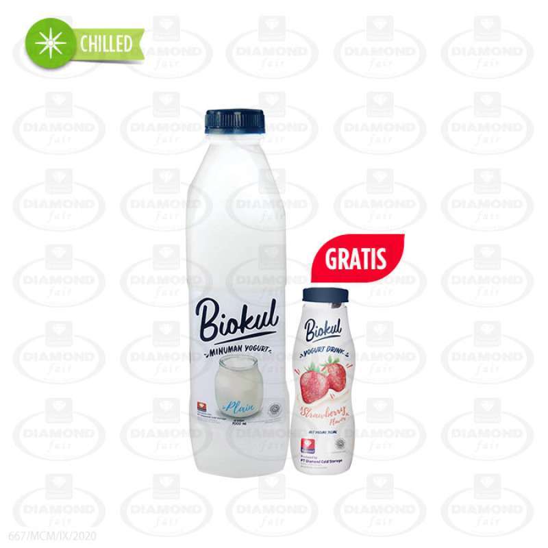 Jual Biokul Plain Yogurt Drink [1000 mL] di Seller DIAMONDfairMini