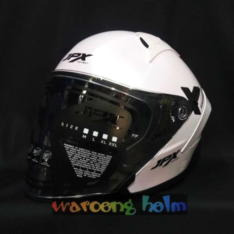 Promo HELM JPX NOVA X PEARL WHITE HELM JPX HALF FACE PUTIH TERBARU Diskon 23 di Seller Makarena
