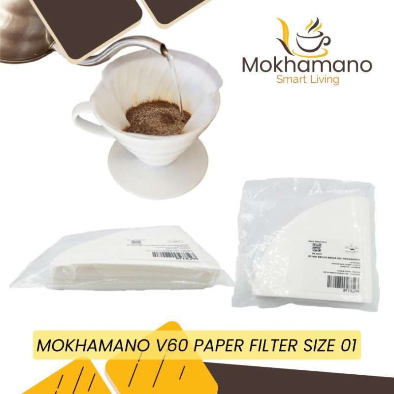 Jual MOKHAMANO V60 COFFEE PAPER FILTER KERTAS FILTER KOPI V60 SIZE 01