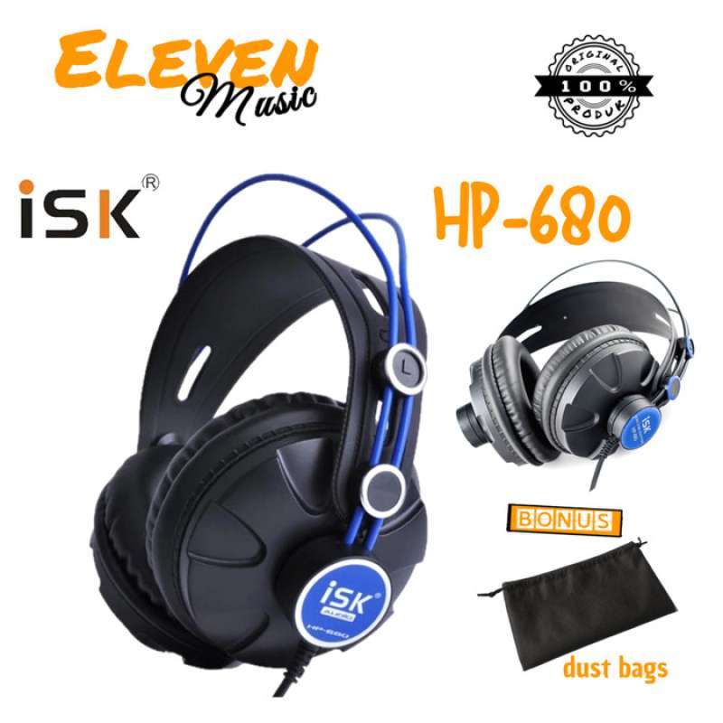 Promo ISK HP 680 Pro Monitor Studio DJ Headphone OverEar Noise