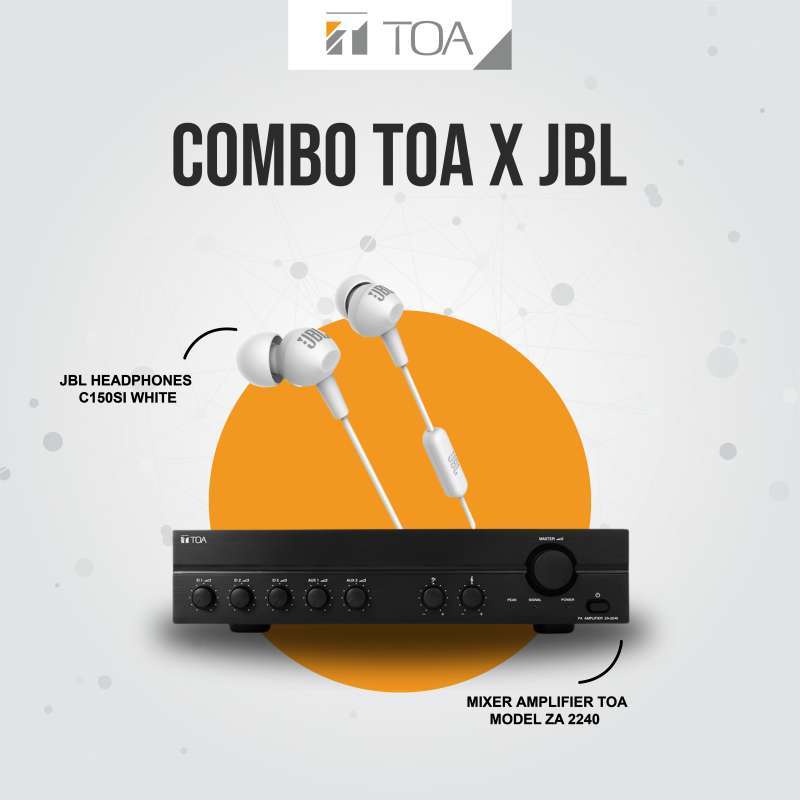 Promo Paket Mixer Amplifier TOA Model ZA 2240 Diskon JBL Earphone ...