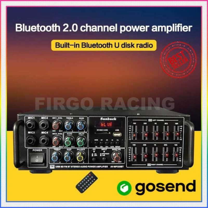 Jual Power Amplifier Karaoke Fm Radio Bluetooth Equalizer Audio 2x200w