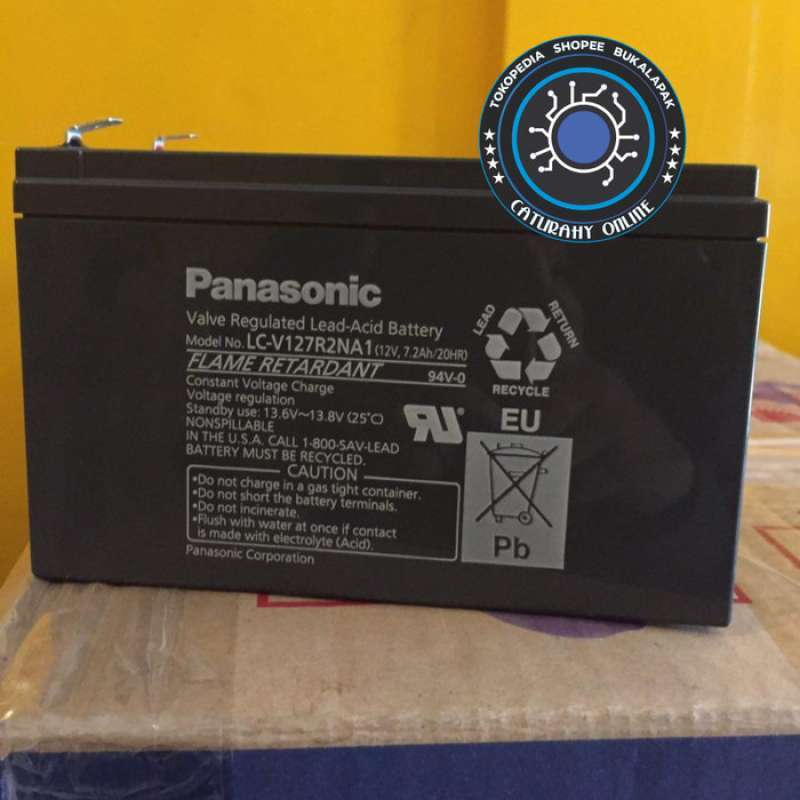 Promo Aki Kering Panasonic 12 Volt Dry Accu 12V 7.2Ah 12volt 7.2 A