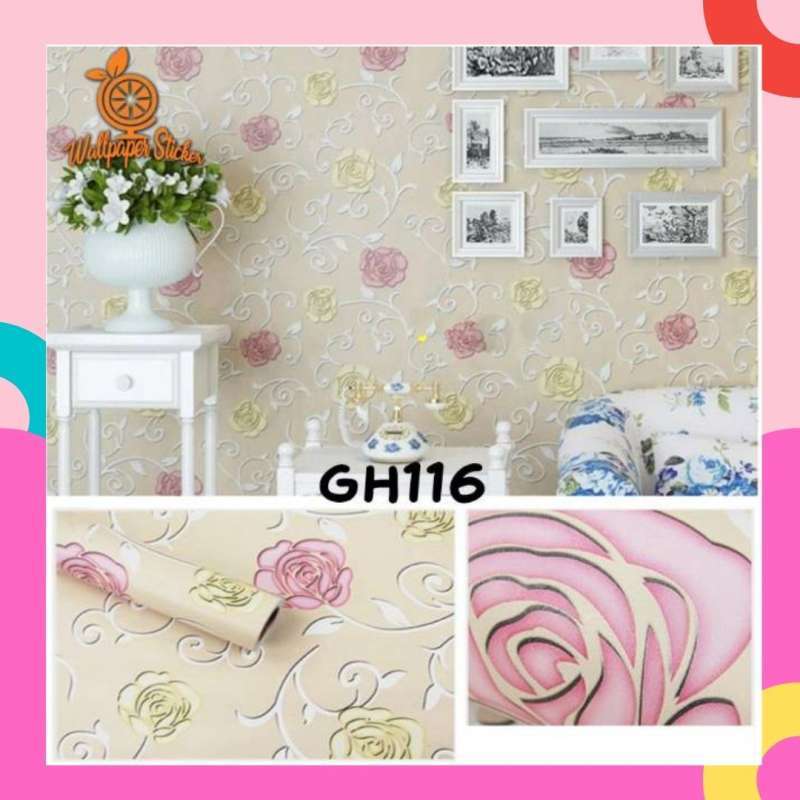Jual Wallpaper Sticker Dinding GH 116 Ukuran 45 CM x 9 M di Seller