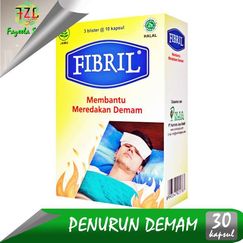 Jual Fibril Obat Herbal Isi 3 Blister @ 10 Kapsul Penurun Demam Tinggi ...
