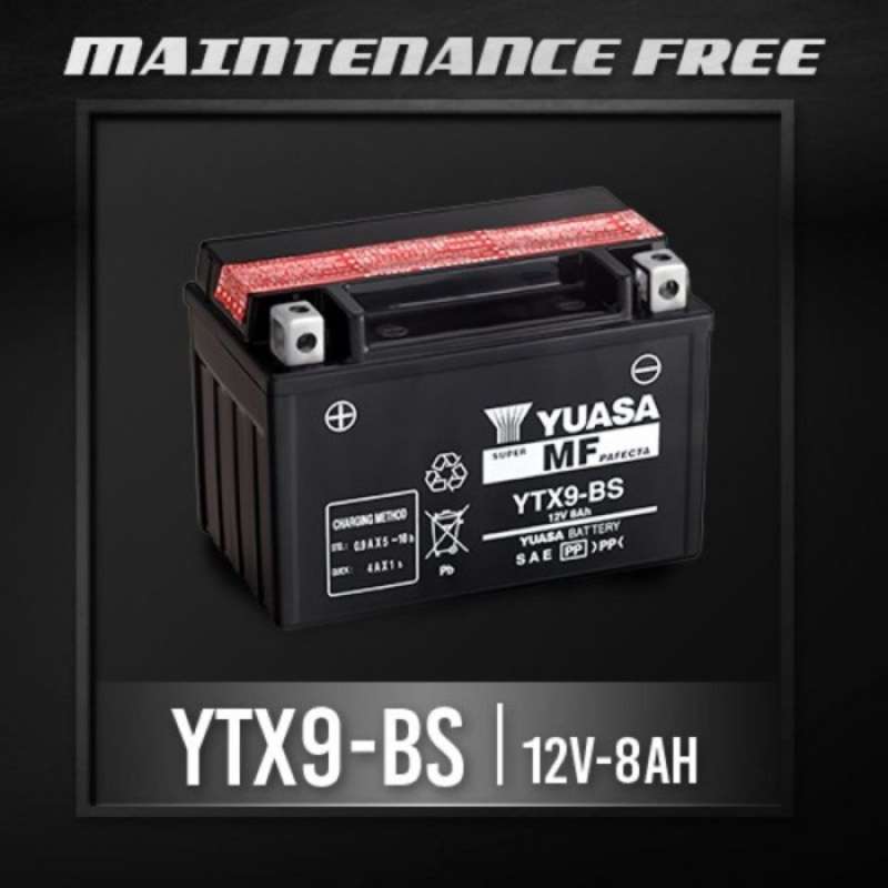 Promo AKI ACCU MOTOR KANZEN SCUDETTO YUASA YTX9-BS ORI Diskon 23% di