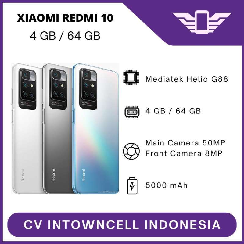 Jual Xiaomi Redmi 10 (4/64GB) RAM 4GB ROM 64GB Garansi Resmi di Seller ...
